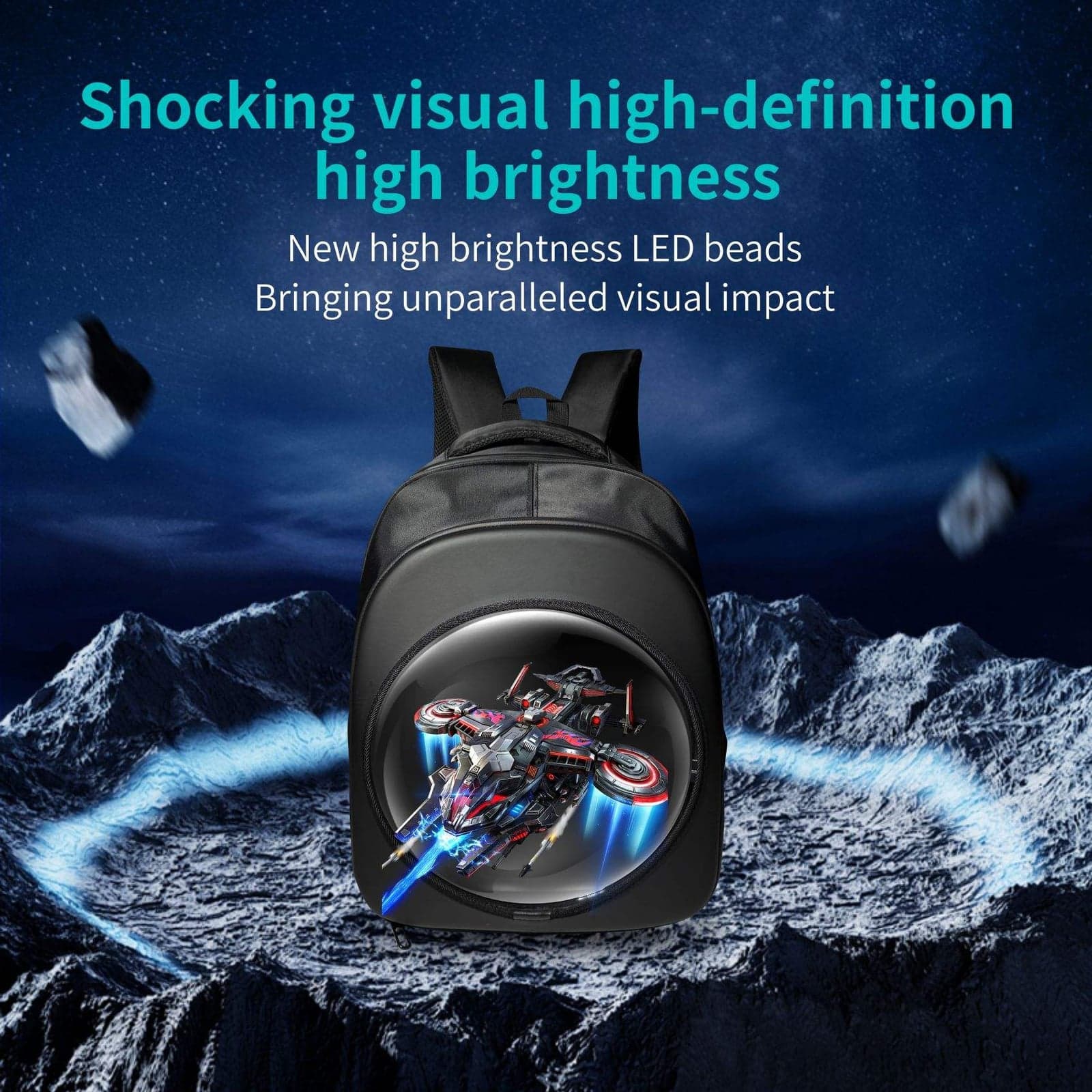Outdoor/Indoor Education Billboard 3D Holographic Fans Backpack WiFi App Control for Dynamic LED Advertising Display 170