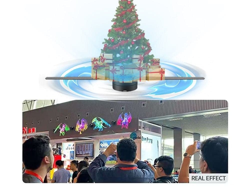 Holographic Fan Projector High Resolution Full Color Thin 3D Photo