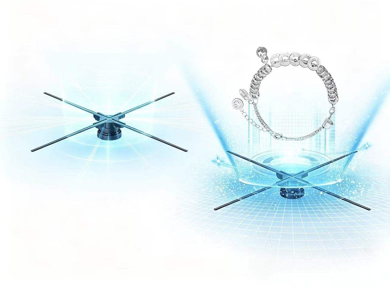 Customized 45 cm 720 LED 3D Hologram Indoor Advertising Equipment